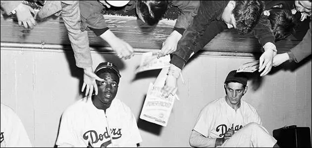 1955 Los Angeles Dodgers Jackie Robinson Bank of America Promo 